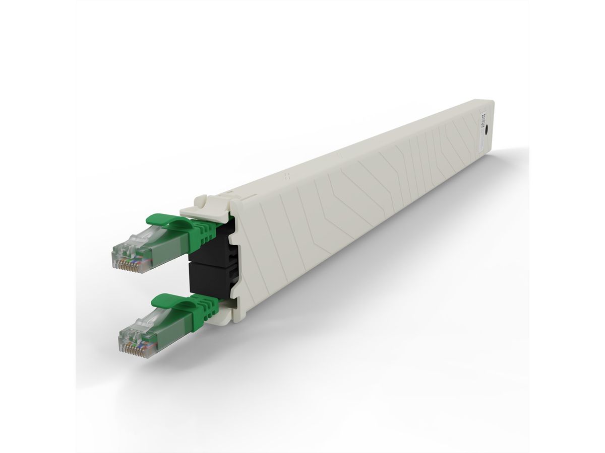 patchbox.one Kassette 8RU UTP grün Cat.6a 0,8m