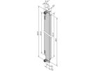 SCHROFF AdvancedTCA voorplaat, versterkt, met veerbelasting voor IEA dompelhendel voor spuitgegoten eindstuk, 8U, 6 HP, 1 mm, SSt