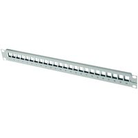 TELEGÄRTNER 19" Frontplate 1 HU without cable strain relief, 24x uneqp w/CSR gr AMJ/UMJ