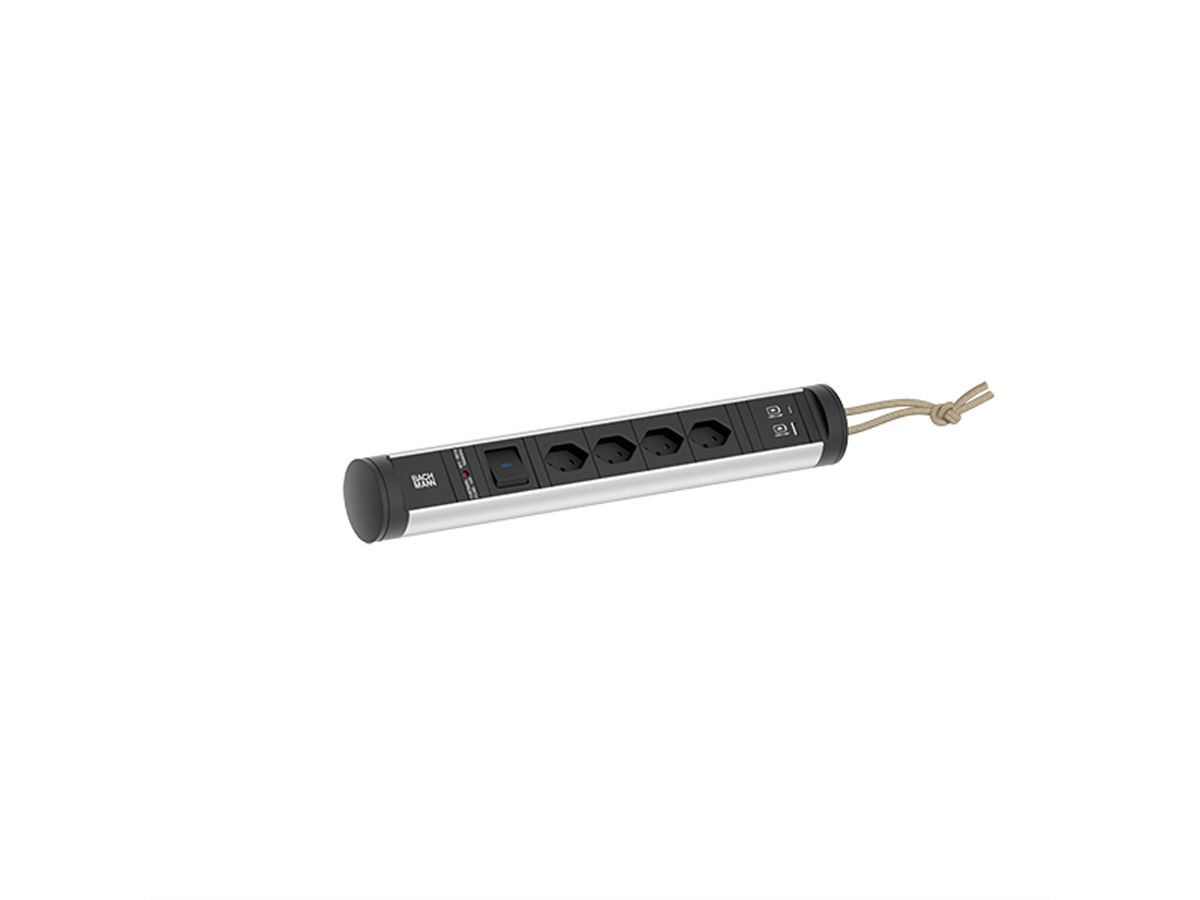 BACHMANN CYCLE Lus 4xCH 1xschakelaar 1xUSB A/C 22W 2,5m T12