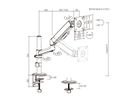 STANDARD Pole-Mounted Monitor Arm, Mechanical Spring, 17–32 inch, max. 10 kg, black