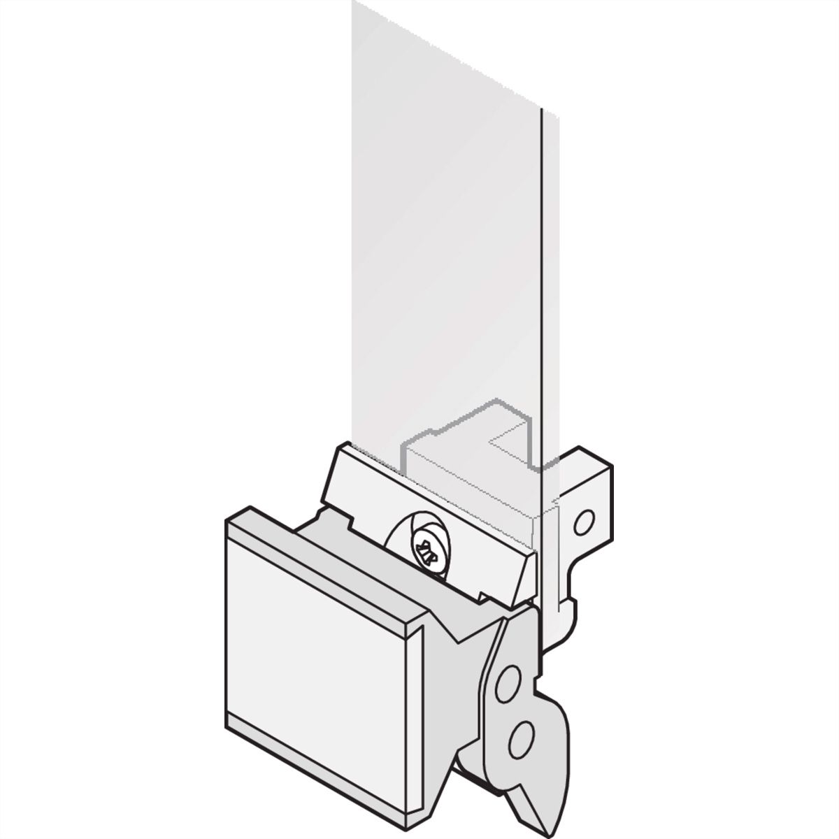 SCHROFF Extractor Handle Trapezoid Form, Type 2, RAL 7035, With Alignment Pin