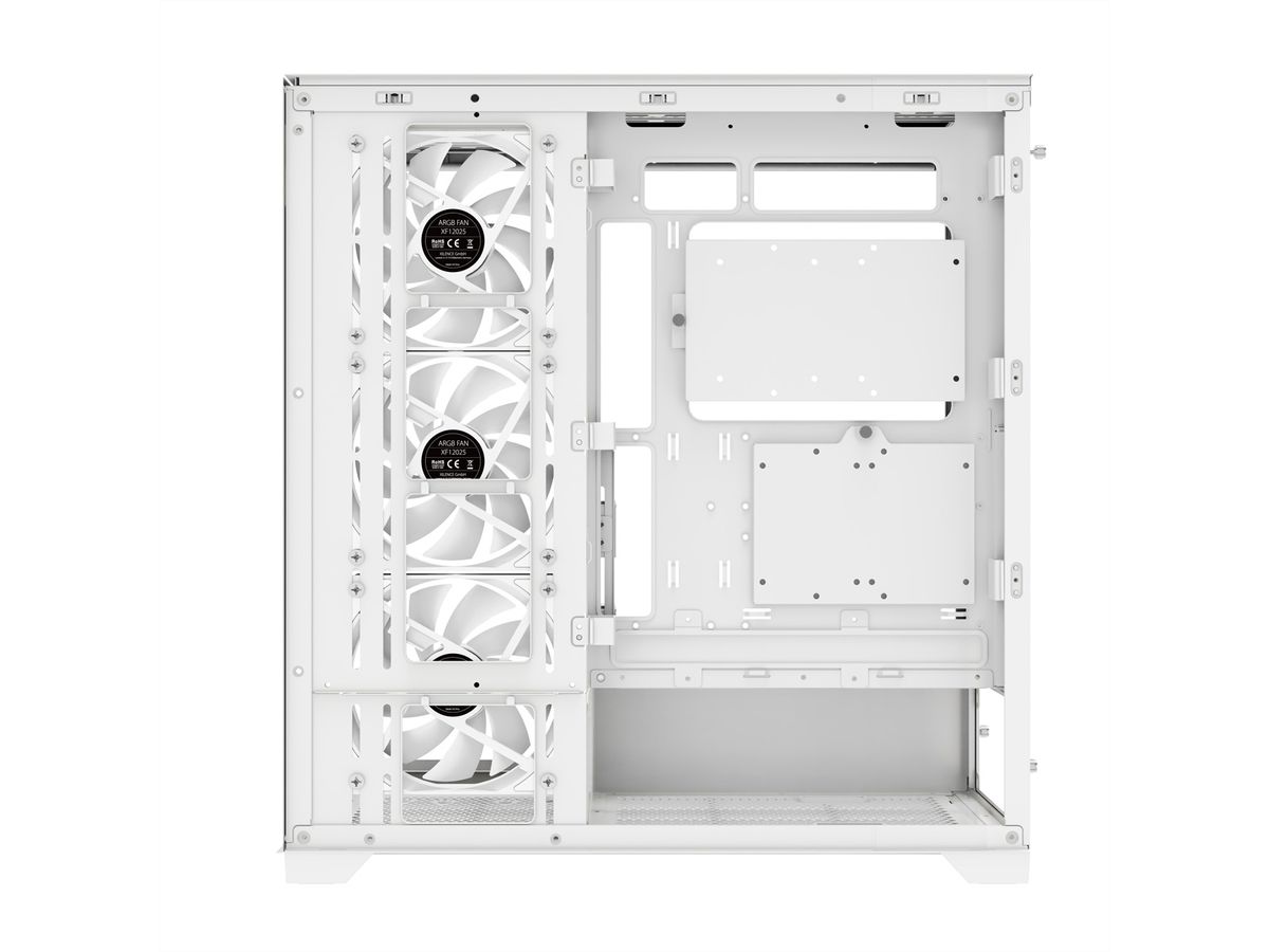 XILENCE Xilent Gleam X818.W.ARGB Gaming ATX PC-behuizing wit, RGB ATX Midi Tower