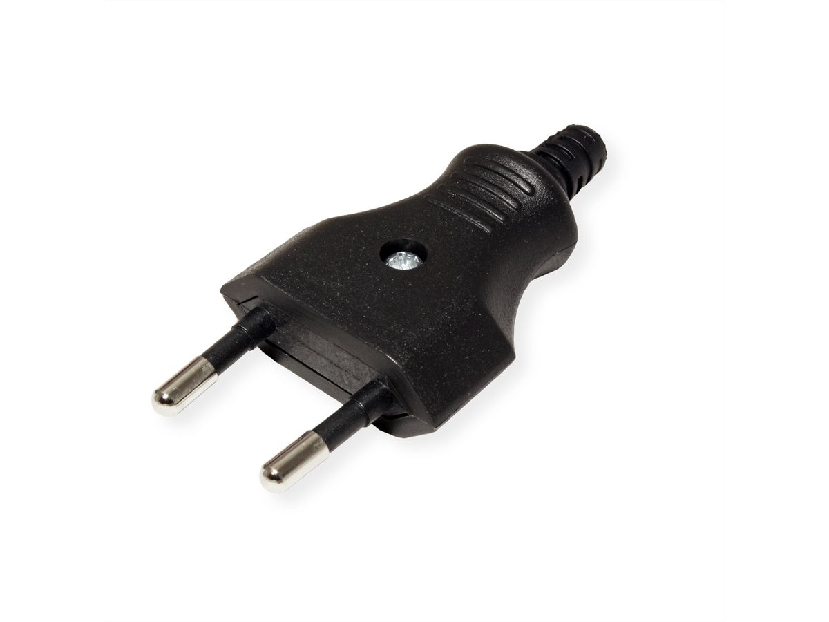 BACHMANN Euro flat plug 2.5A/250VAC, Mounting, black