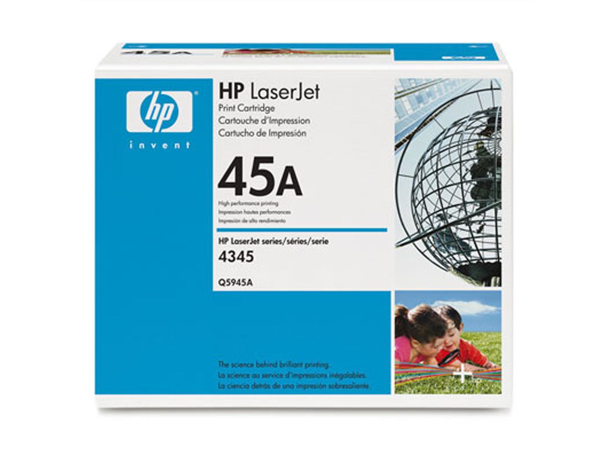 Q5945A, HP LaserJet toner zwart, ca. 18.000 pagina´s voor 4345mfp , 4345xs mfp , 4345x mfp , 4345xm mfp , M4345 MFP , M4345x MFP , M4345xs