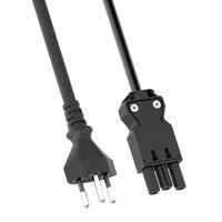 BACHMANN GST18 apparaat voedingskabel, T12/GST18, Zwitserland, zwart, 5 m