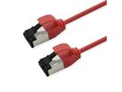 ROLINE S/FTP Patch Cord Cat. 8.1 (Class I), LSOH, Slim, PoE, red, 0.5 m