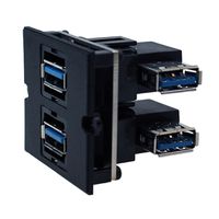 BACHMANN frame 2xUSB 3.0, 90° side outlet