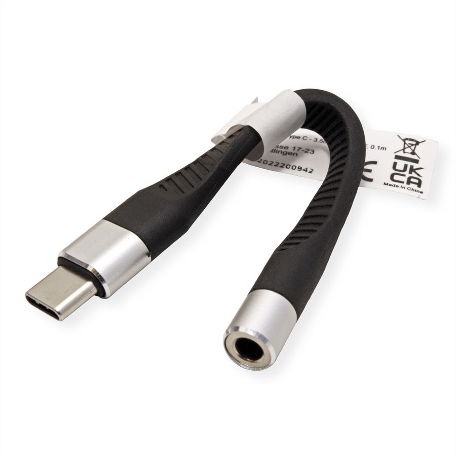 ROLINE Type C - 3.5mm Audio Adapter, M/F, 0.1 m