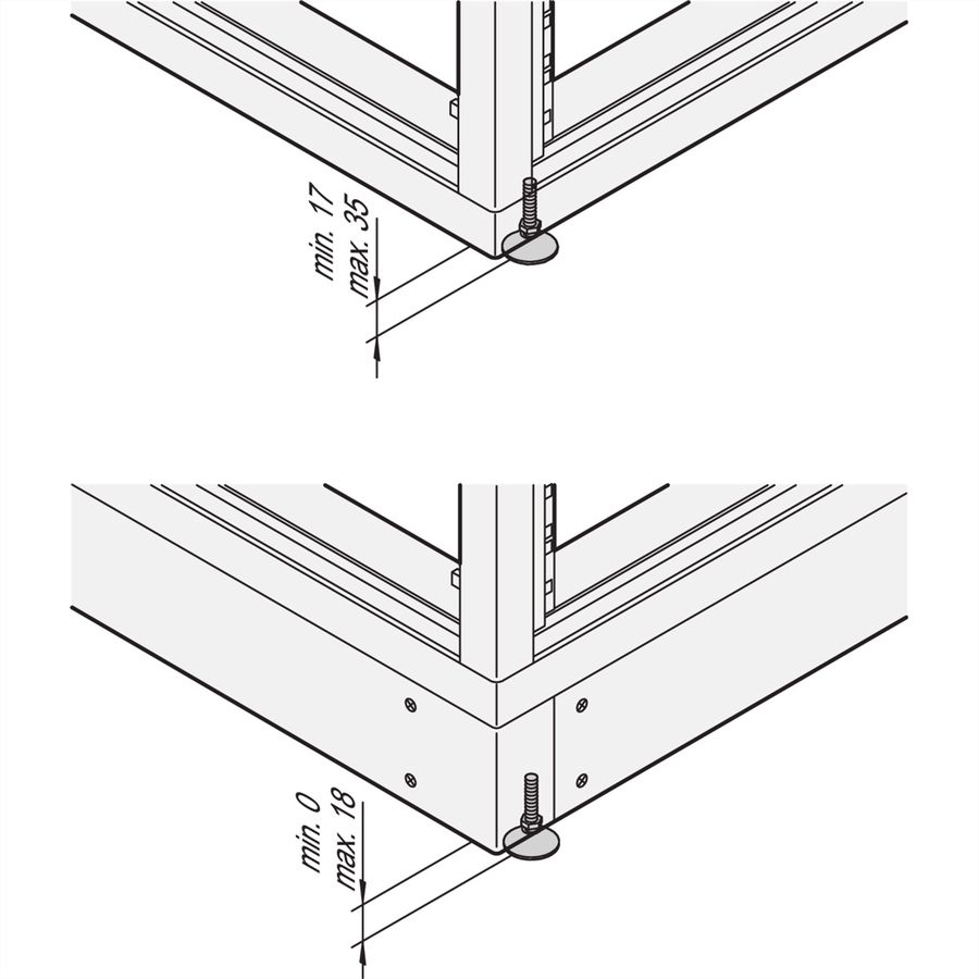 SCHROFF Eurorack Adjustable Feet, for Frame