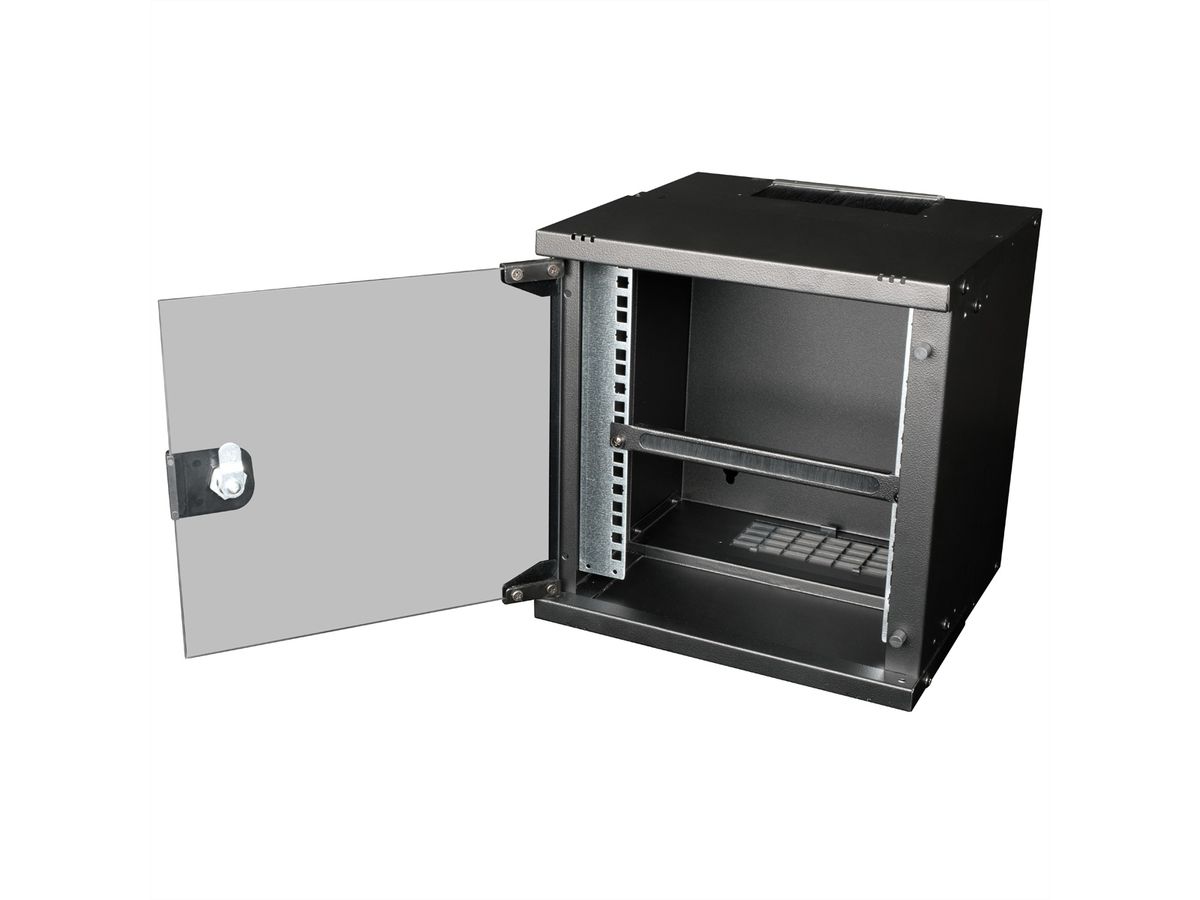 ROLINE 10-inch kabeldoorvoer, met borstelstrook 0.5HE zwart