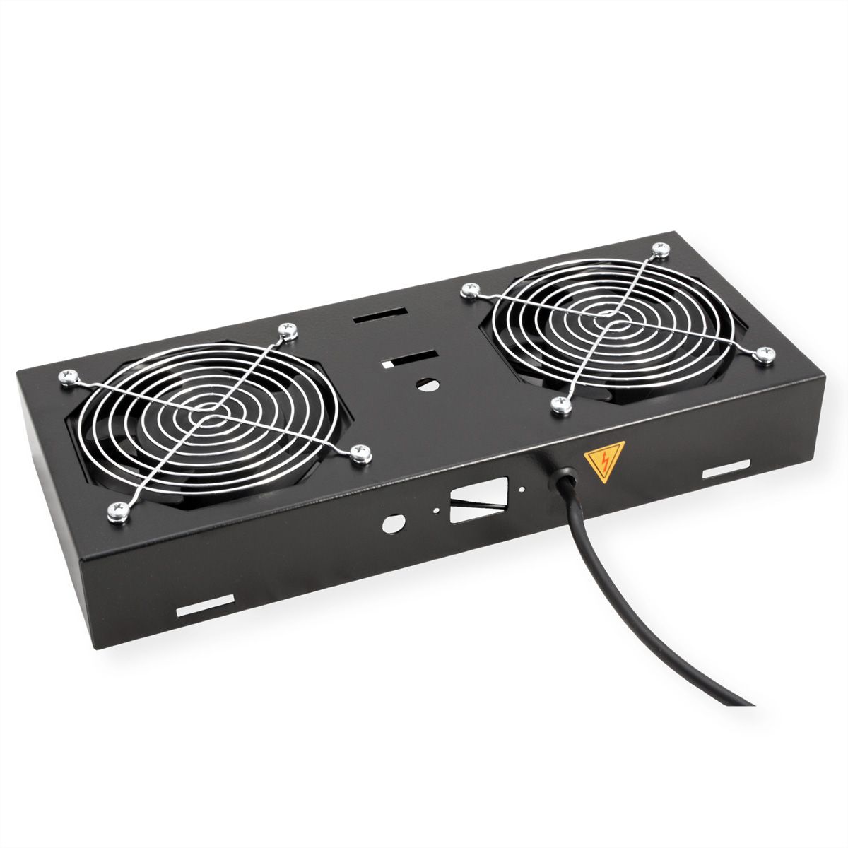 ROLINE Fan unit with 2 fans, for 19" Wall Cabinet black