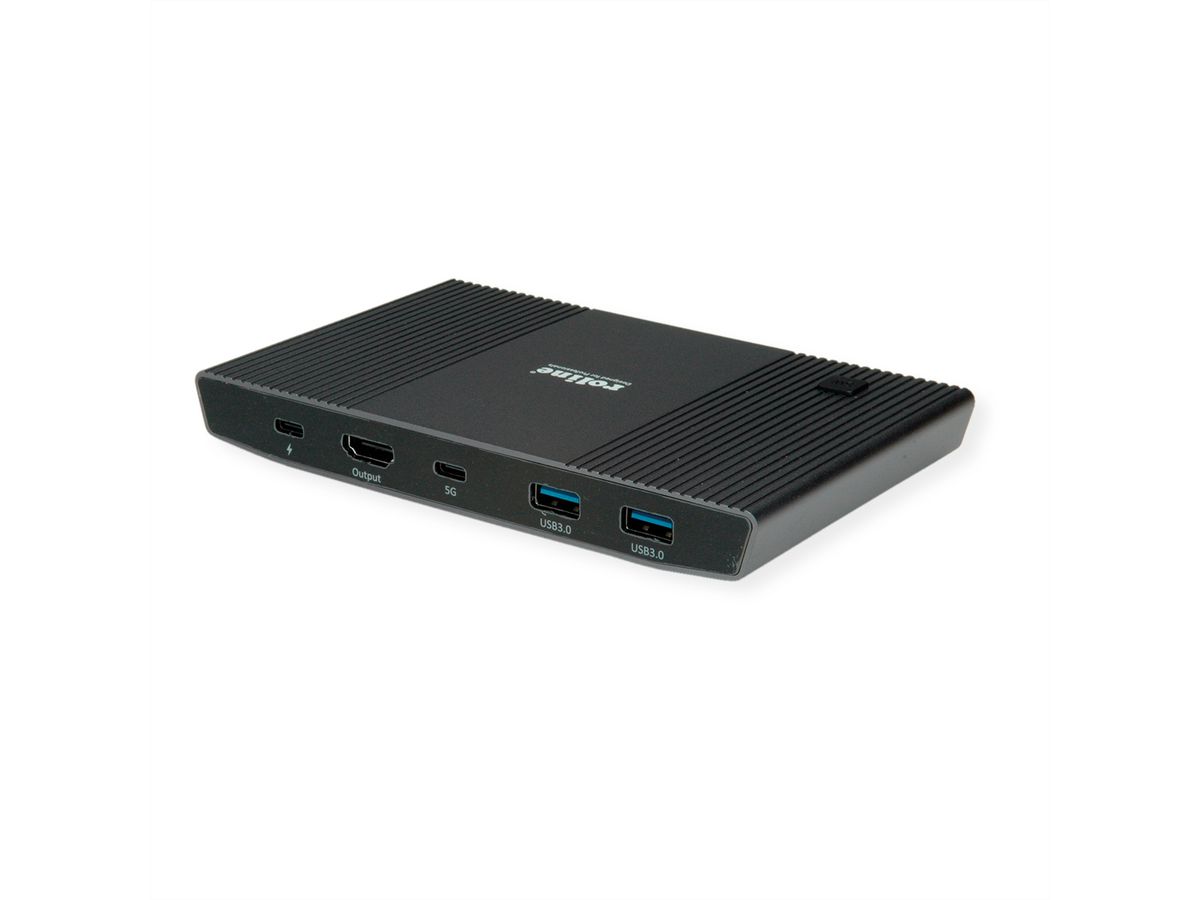 ROLINE KVM-switch, HDMI 4K, USB, 1 gebruiker - 2 mobiele apparaten