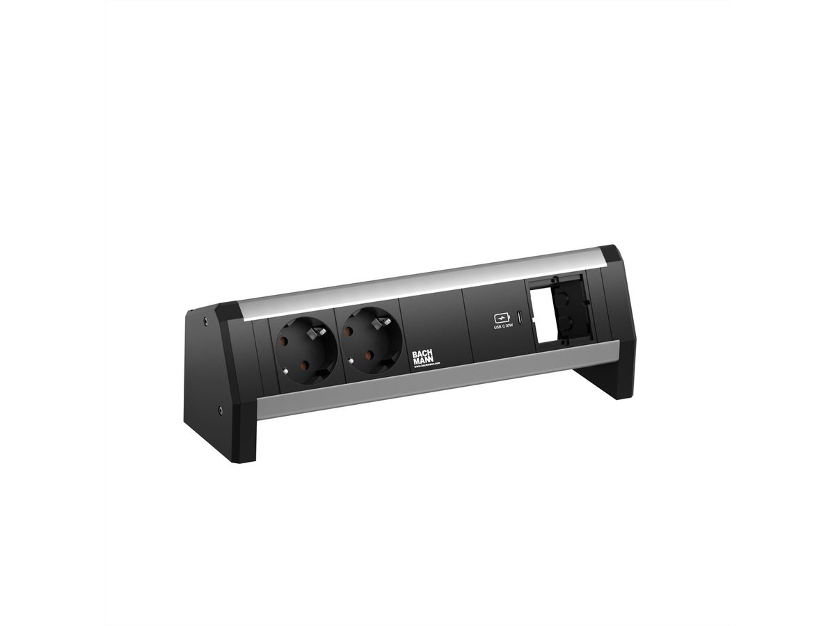 BACHMANN DESK 2xprotective contact USB C, USB Charger 30W 1xABD GST18