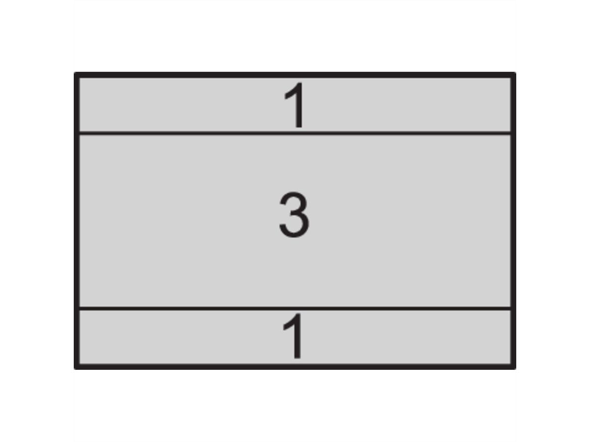 SCHROFF RatiopacPRO 19" rack-montagekast, achteraf te monteren afscherming, 5 HE (1-3-1), 84 HP, 315 mm