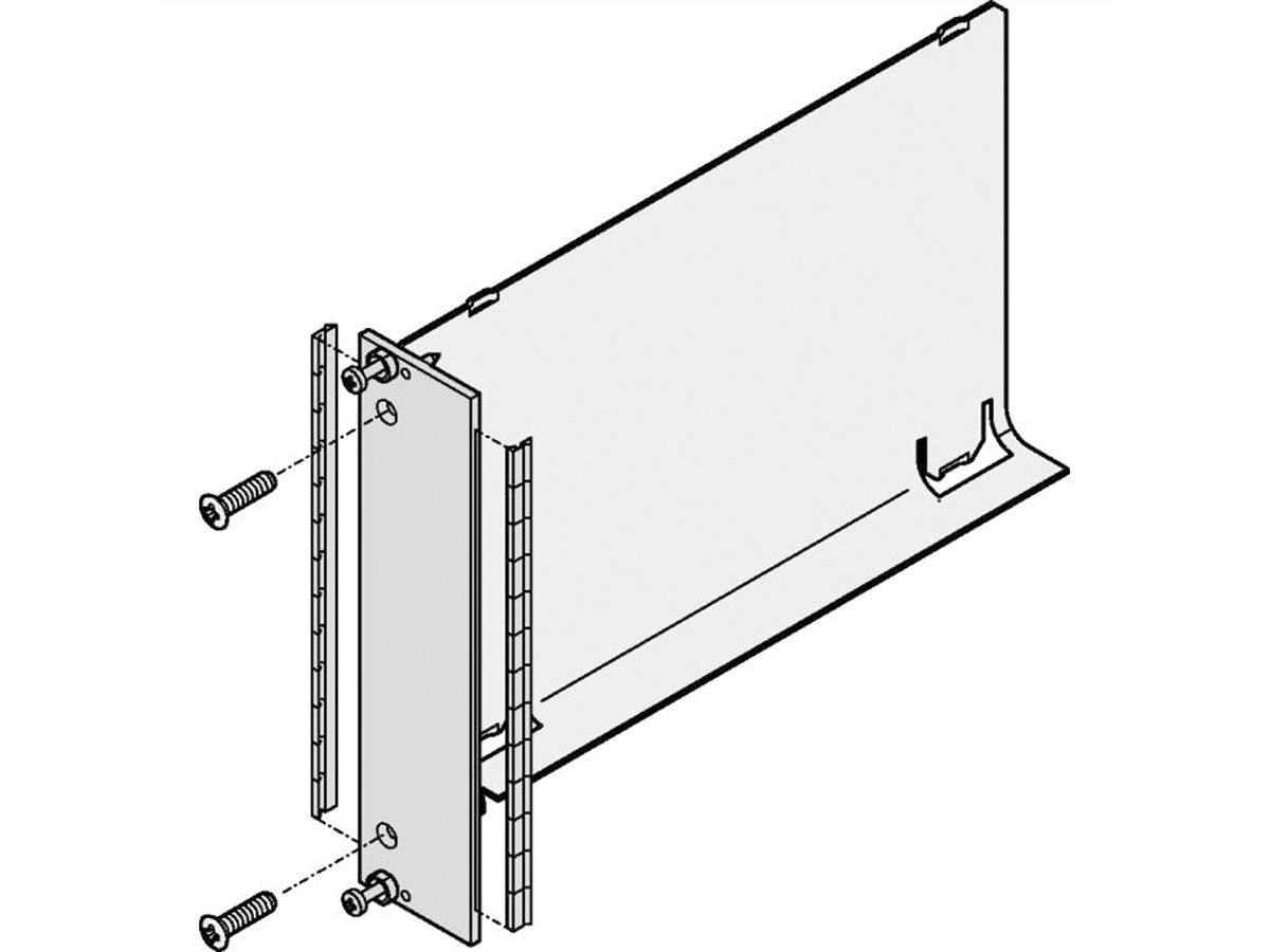 SCHROFF Air Baffle, Front Panel, Refrofit Shielding, Steel, 6 U, 4 HP, 220 mm