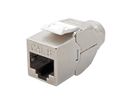 ROLINE Cat. 8.1 (Class I) Keystone, RJ-45, shielded, slim, tool-free, silver