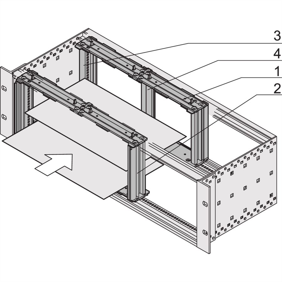 SCHROFF Board Cage voor horizontale montage, 3 HE, 20 HE