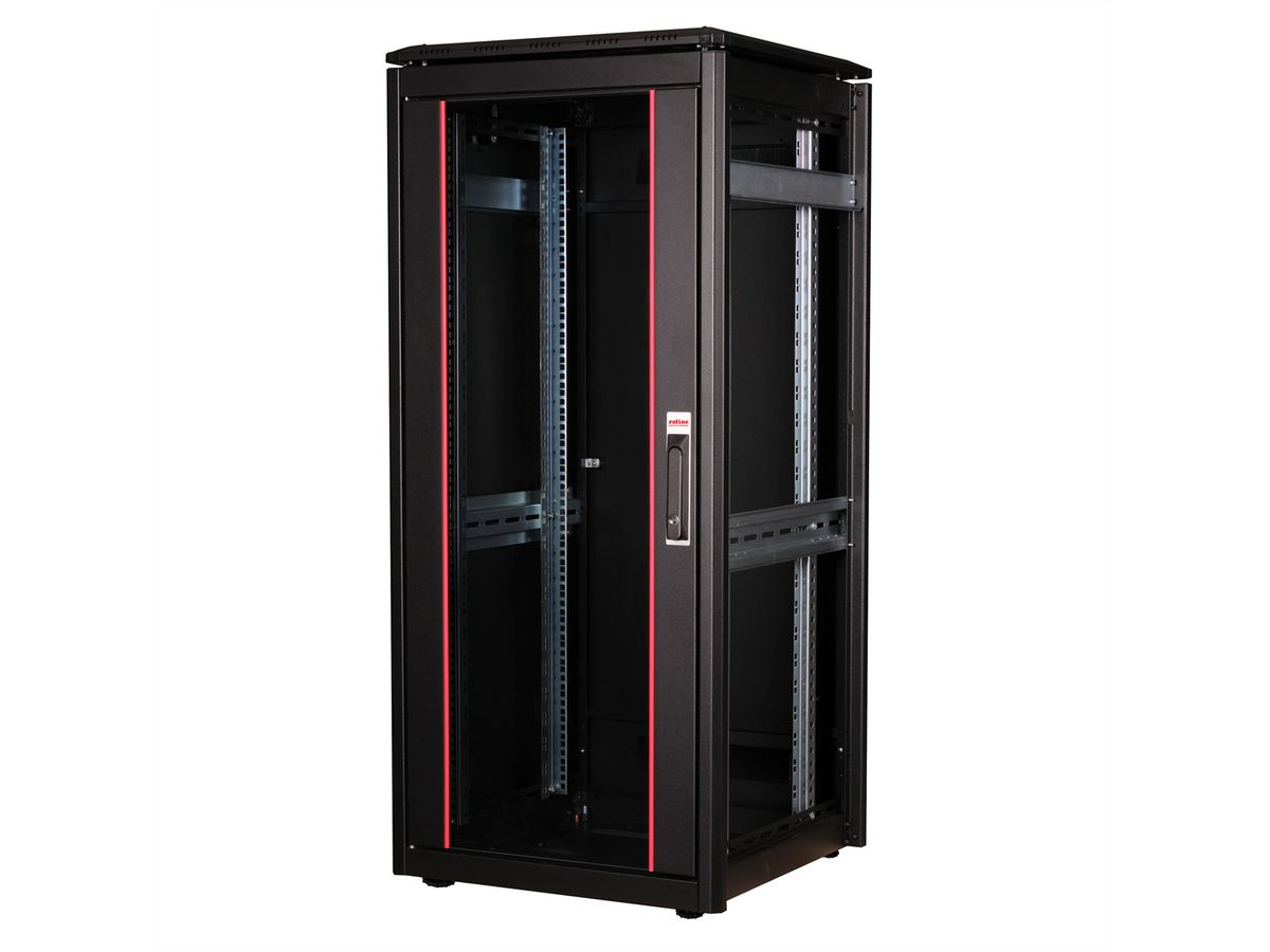 ROLINE 19-inch netwerkkast Pro 26 U, 600x600 BxD Glazen deur zwart