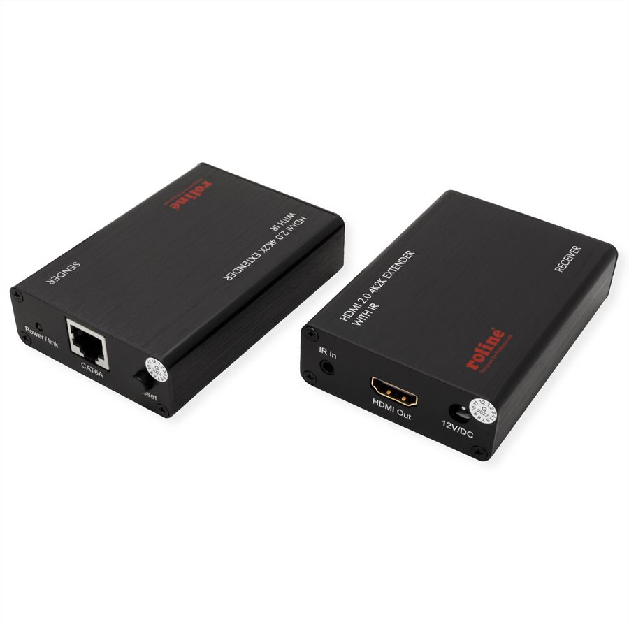 ROLINE Audio/Video System, HDMI, via Cat.6A, 4K@60Hz, 30m/45m