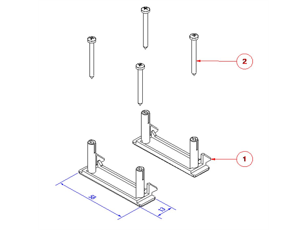 BACHMANN plastic mounting clip STE P