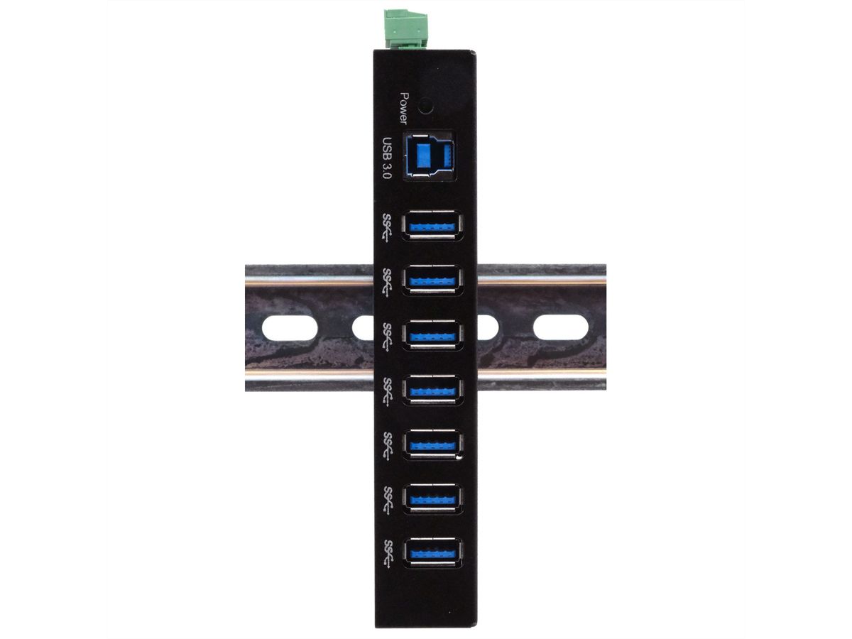 EXSYS EX-11237HMS-2 7 Port USB 3.2 Gen 1 HUB Din-Rail Kit