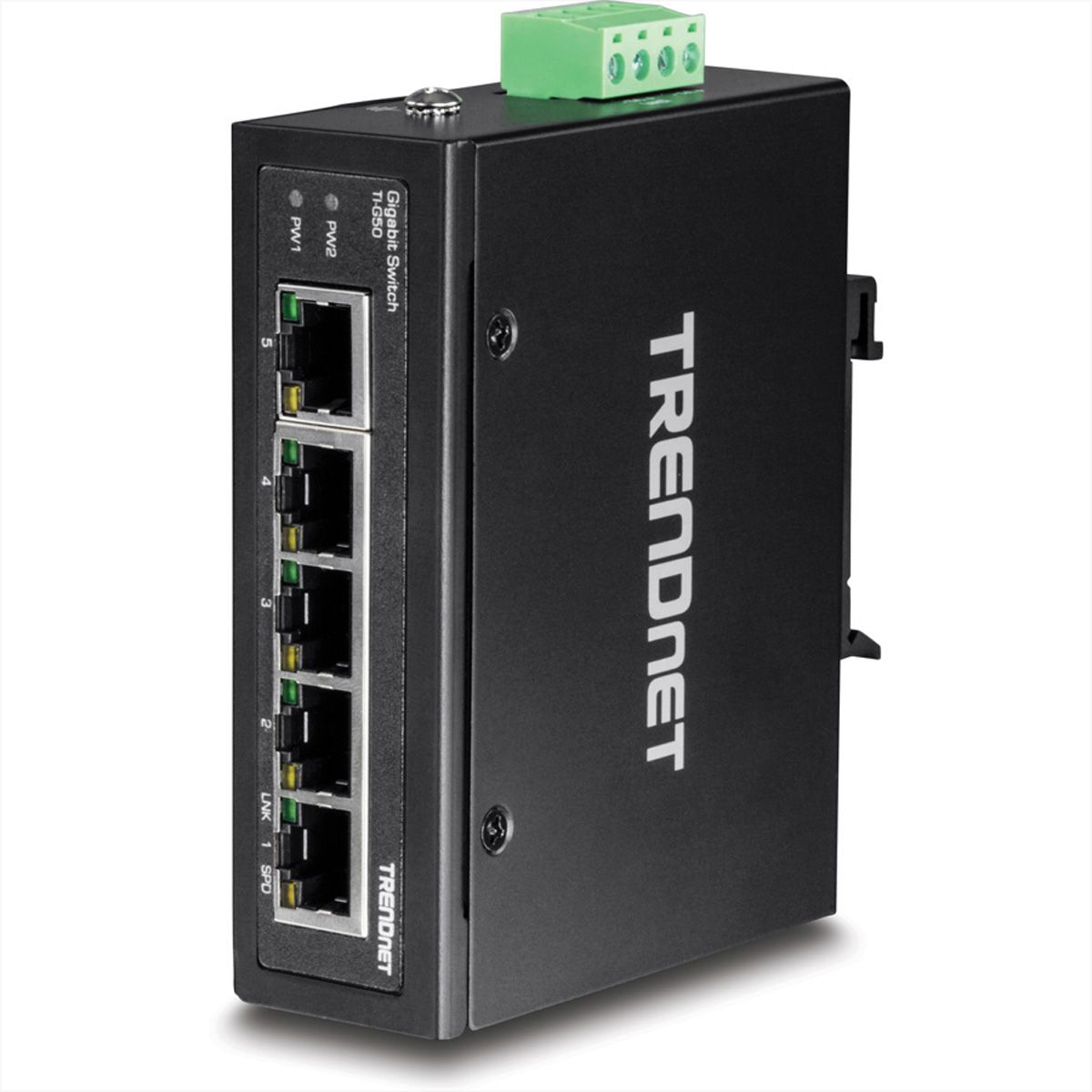 TRENDnet TI-G50 5-Port Industrial Gigabit Ethernet DIN-Rail Switch