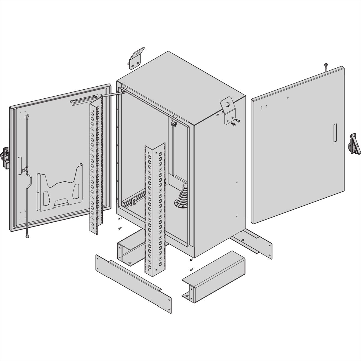 SCHROFF Outdoor Comline FTTX Cabinet With Dual Access, 1200H 800W 600D