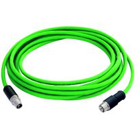 TELEGÄRTNER STX M12x1-M12x1 VL X-cod. Cat.6A, CP01CS02B-SFTP2607C7-1PUR-A0200, 5 m