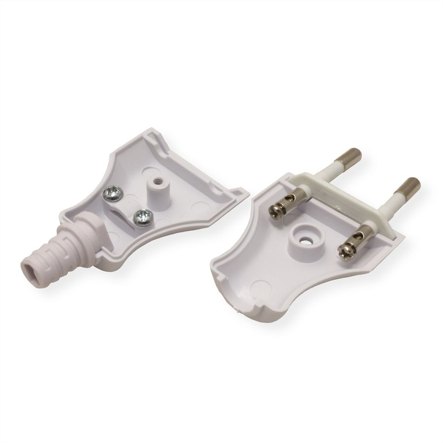 BACHMANN Euro flat plug 2.5A/250VAC, mounting, white