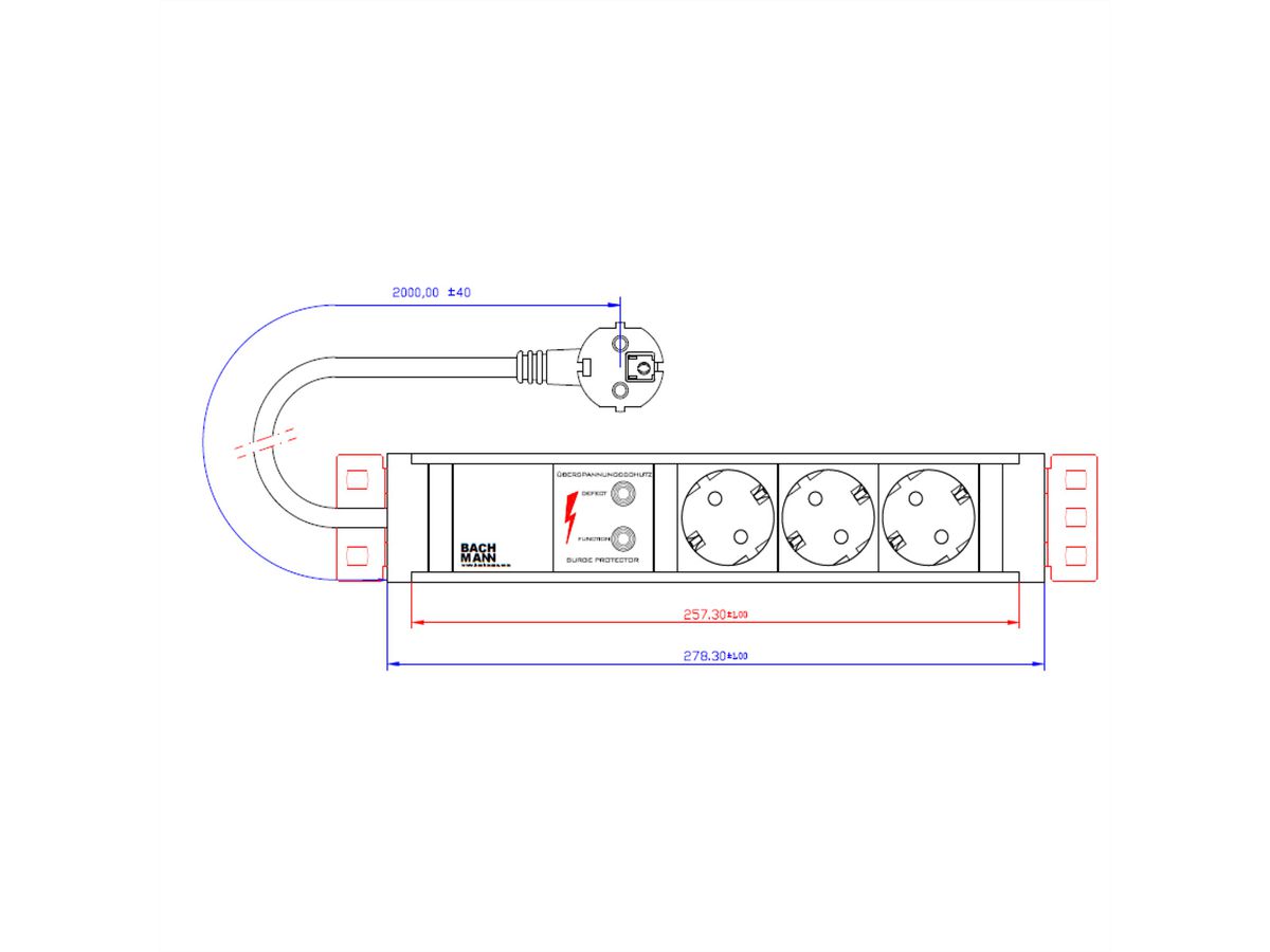 BACHMANN CONNECT LINE 3xprotective contact, ÜSS