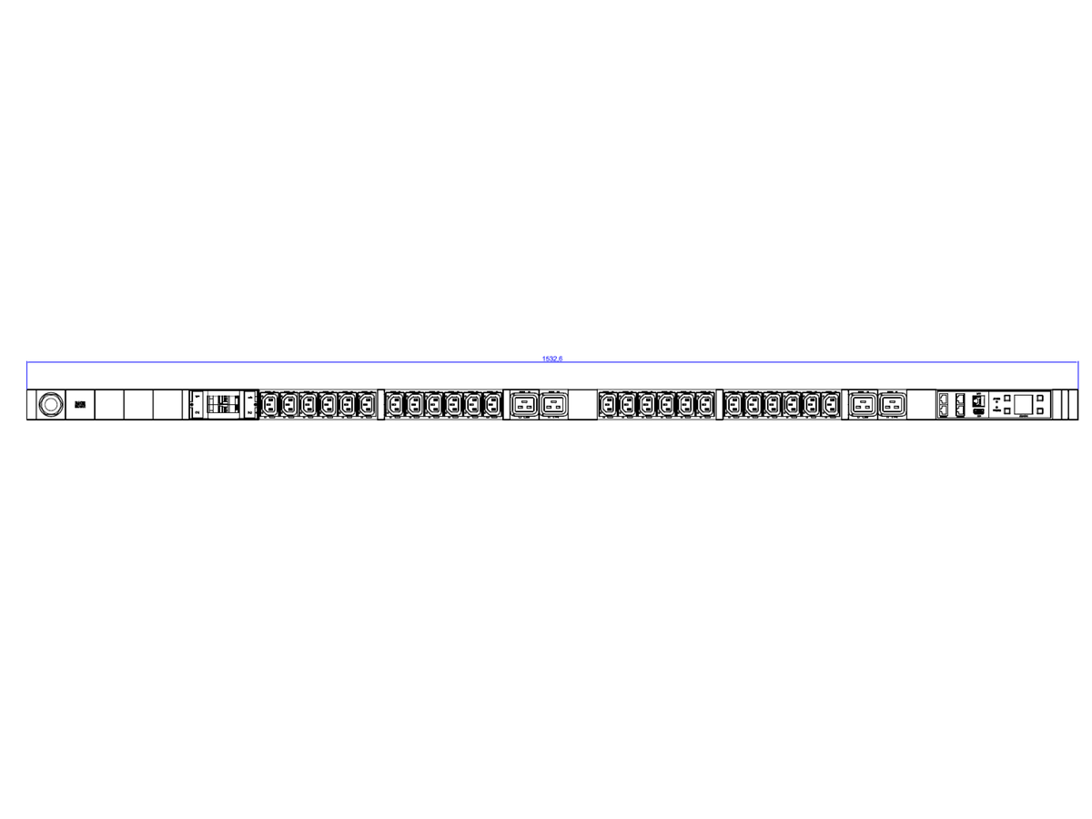 BACHMANN BN3500 24xC13 4xC19 2xLS C16A, Meting per fase, diff meting