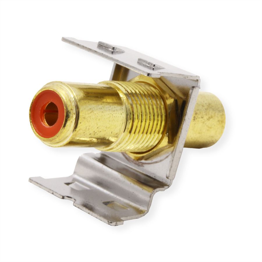 ROLINE RCA keystone-koppeling, Metaal, rood