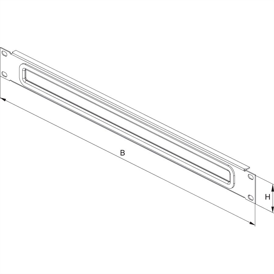CONTEG DP-01-VENT 19"- Doorvoer paneel,  1 HE, zwart