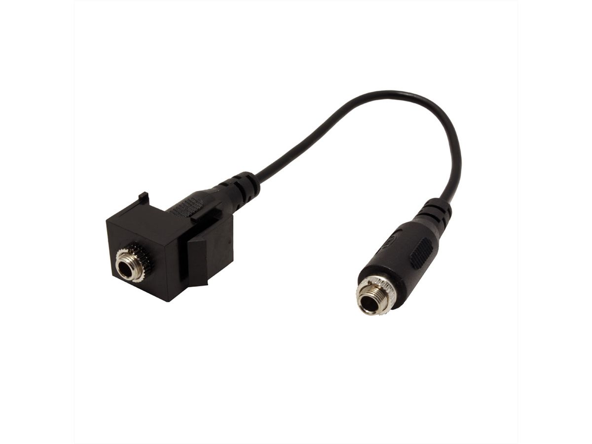 BACHMANN Keystone mini jack 3.5mm 3-pin stereo, black