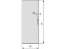 SCHROFF Eurorack Steel Door, 120° Opening Angle, RAL 7035, 38 U 800W