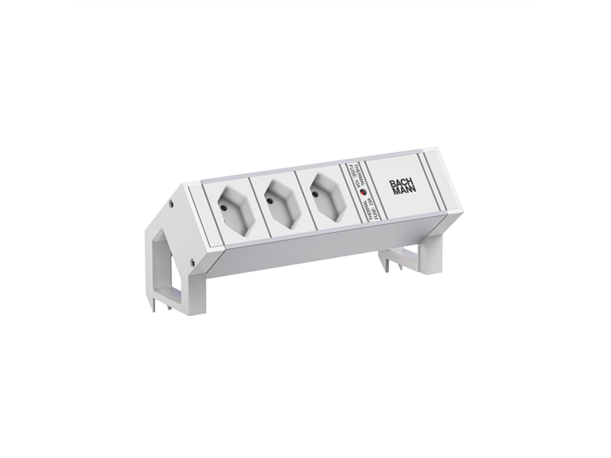 BACHMANN DESK2 ALU WHITE 3xCH 0° 0.2m GST18 RAL9010