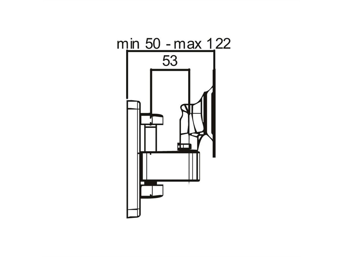 ROLINE LCD/TV muurbeugel, 4 draaipunten