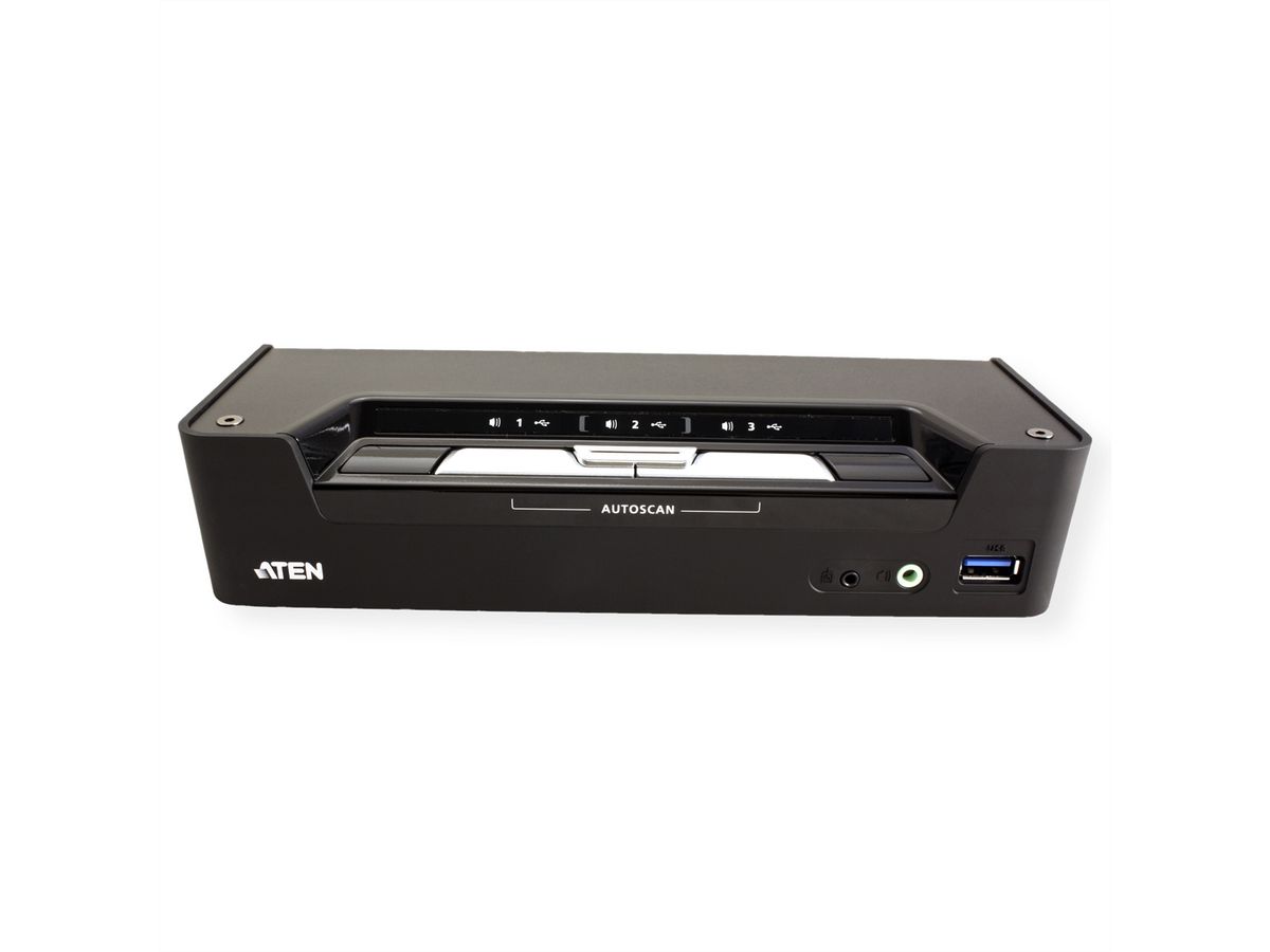 ATEN CS1953 3-Port USB-C DisplayPort Hybrid KVMP™ Switch