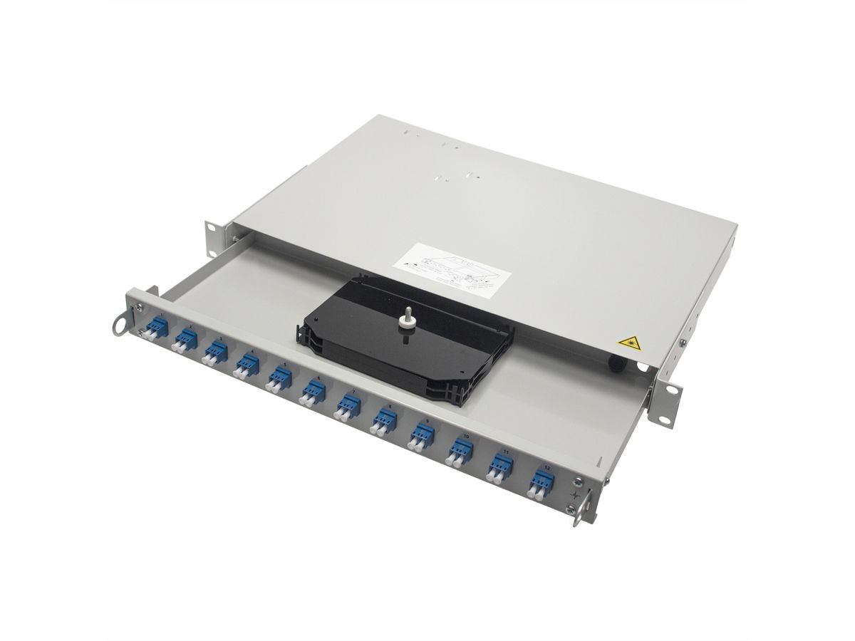 TELEGÄRTNER 19" FO Patch Panel PRO-V 1U, PROFI V, 24xLC-D adaptor