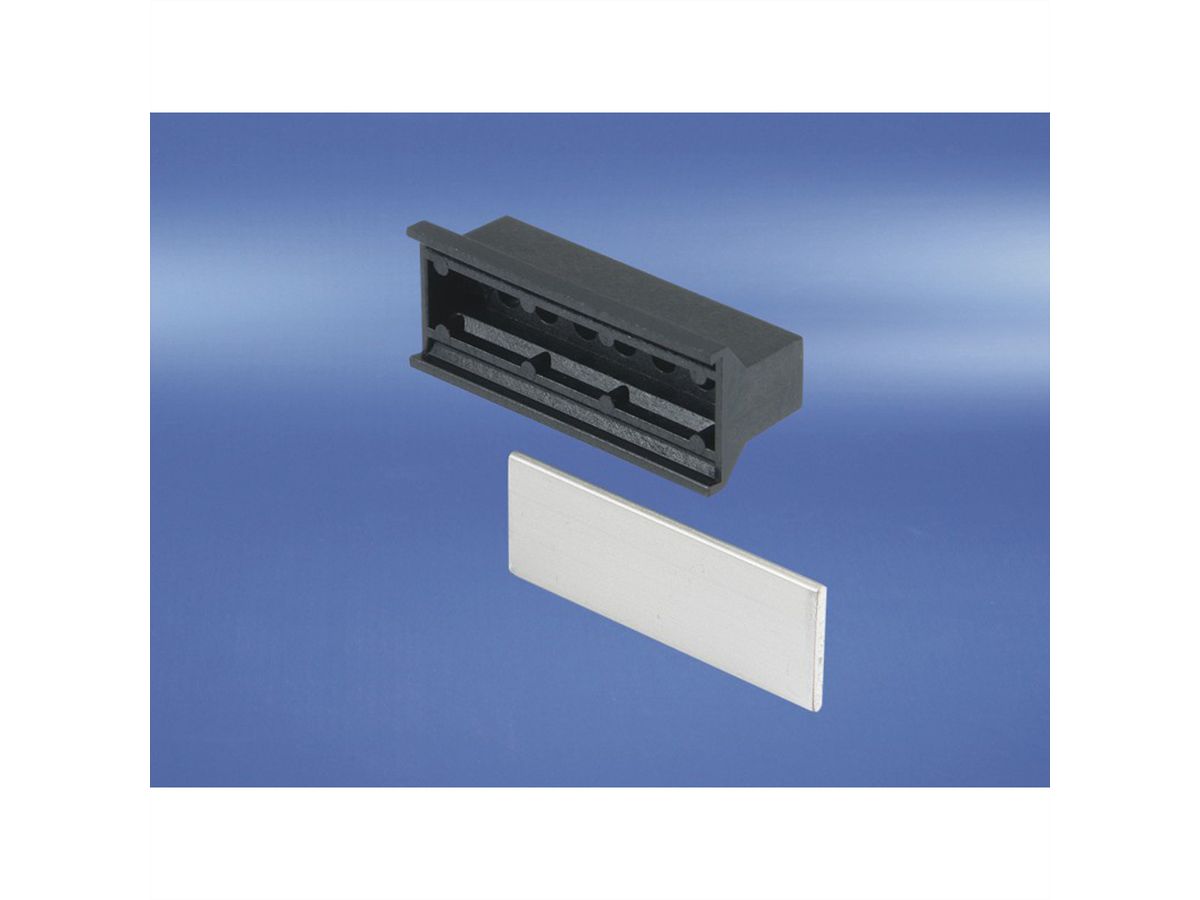 SCHROFF Statische handgreep kunststof trapeziumvormig, zwart, 12 pk