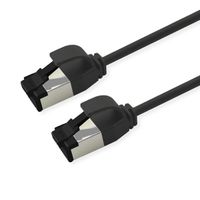 ROLINE U/FTP patchkabel Cat.8 (Klasse I), dun, LSOH, soepel draad, zwart, 0,15 m