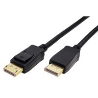 ROLINE GREEN DisplayPort-kabel v2.0, 10K@60Hz, 54Gbit/s, UHBR13.5, DP Male - Male, zwart, 1 m