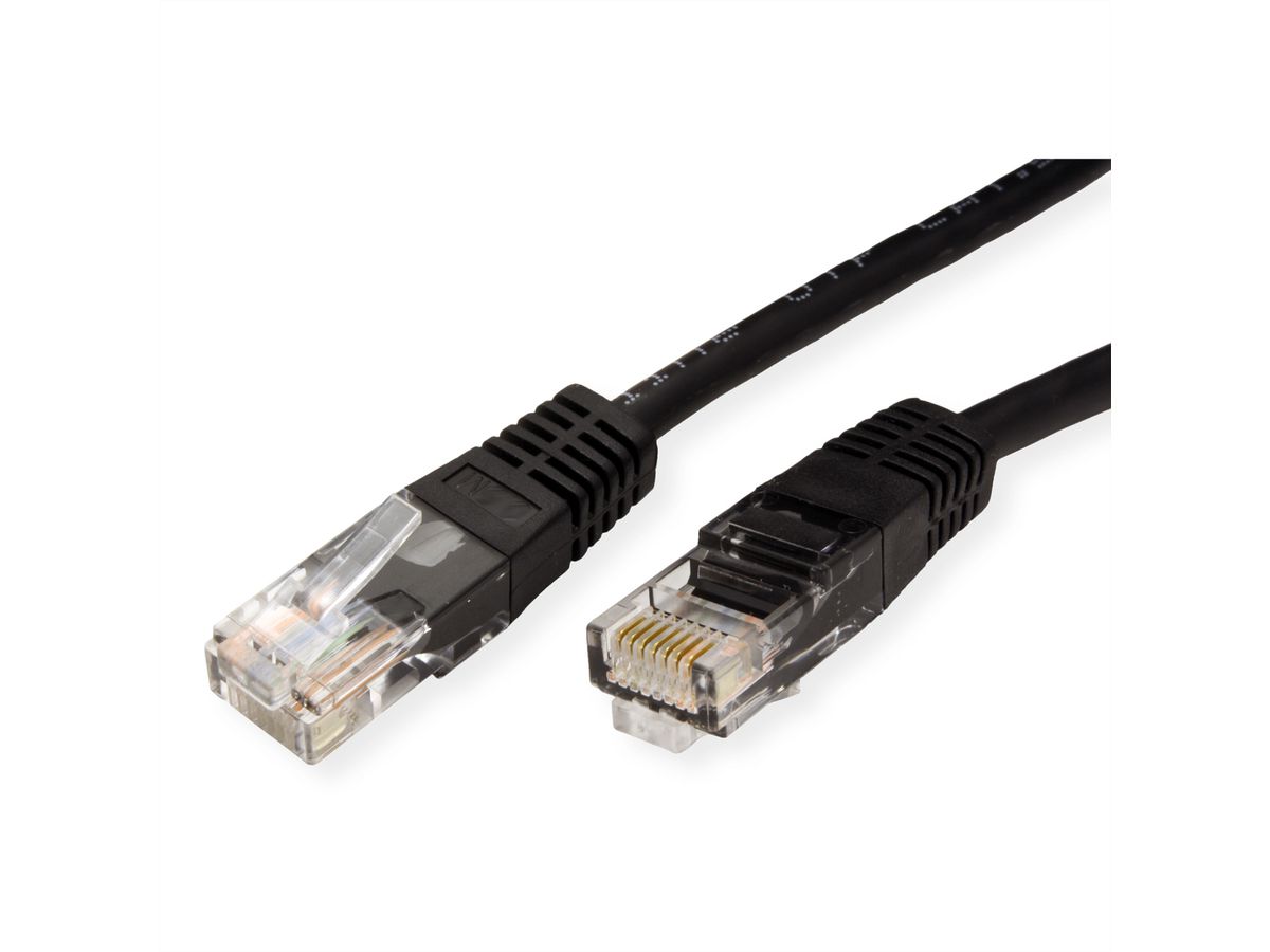 ROLINE UTP Patch Cord Cat.5e (Class D), black, 1 m