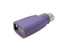VALUE PS/2 to USB Adapter, Keyboard, purple