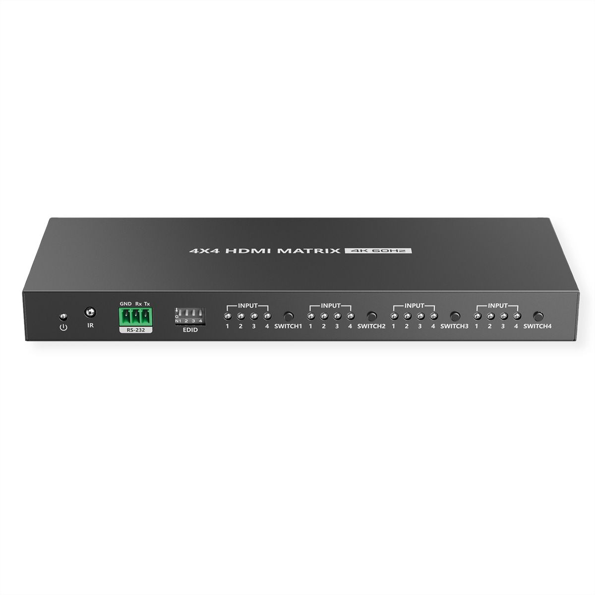 VALUE HDMI Matrix Switch, 4x4, 4K60Hz, with remote control