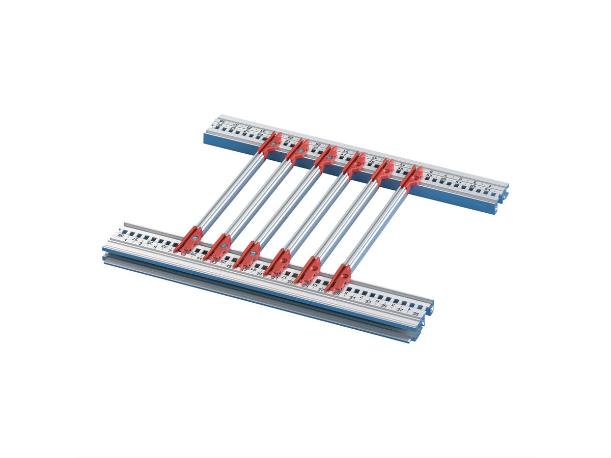 SCHROFF Guide Rail Multi Piece, Mid-Piece, Aluminum Extrusion, 340 mm, 2 mm Groove Width, 10 Pieces