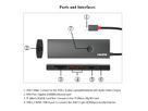ROLINE USB 3.2 Gen 2 Type C Docking Station, 1x HDMI 4K60, 2x USB 3.2 Gen 2, 1x USB Type C PD (Power Delivery), 1x Gigabit Ethernet, 1x SD/microSD Card Reader