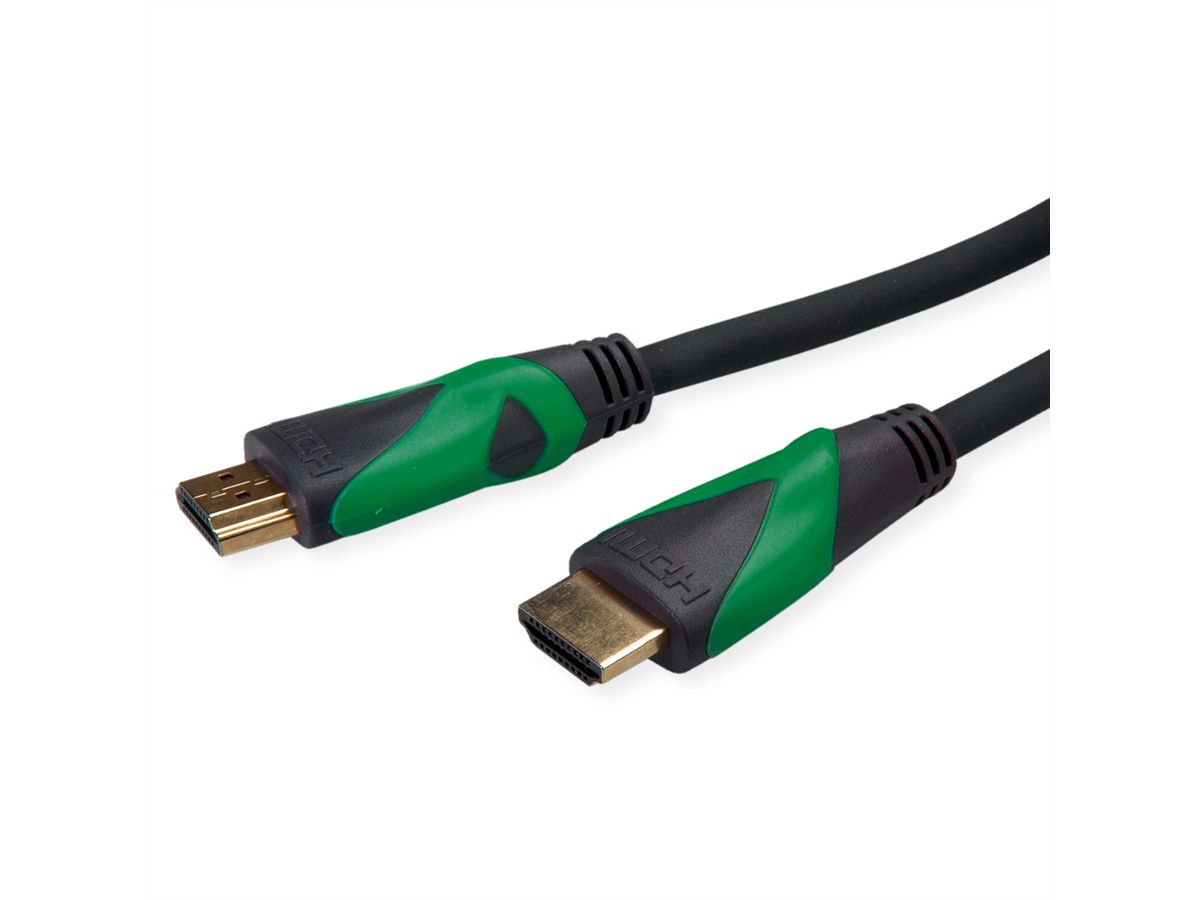 ROLINE GREEN ATC 8K HDMI Ultra HD Kabel met Ethernet, M/M, zwart, 1 m