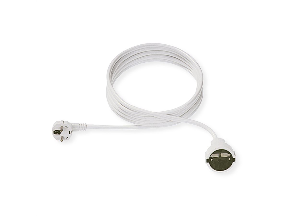 BACHMANN earthing contact extension cable, 230VAC, white, 3 m